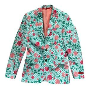 Shinesty The Wind By A Rose Derby Men’s Blazer Jacket  36 Floral Keenela